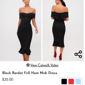 A Black Midi Dress only worn once!